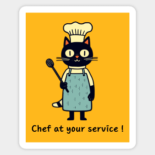 Chef at Your Service Sticker